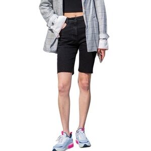 Denim Forum Lola bike short black cutoffs jean shorts Sz 29 excellent condition